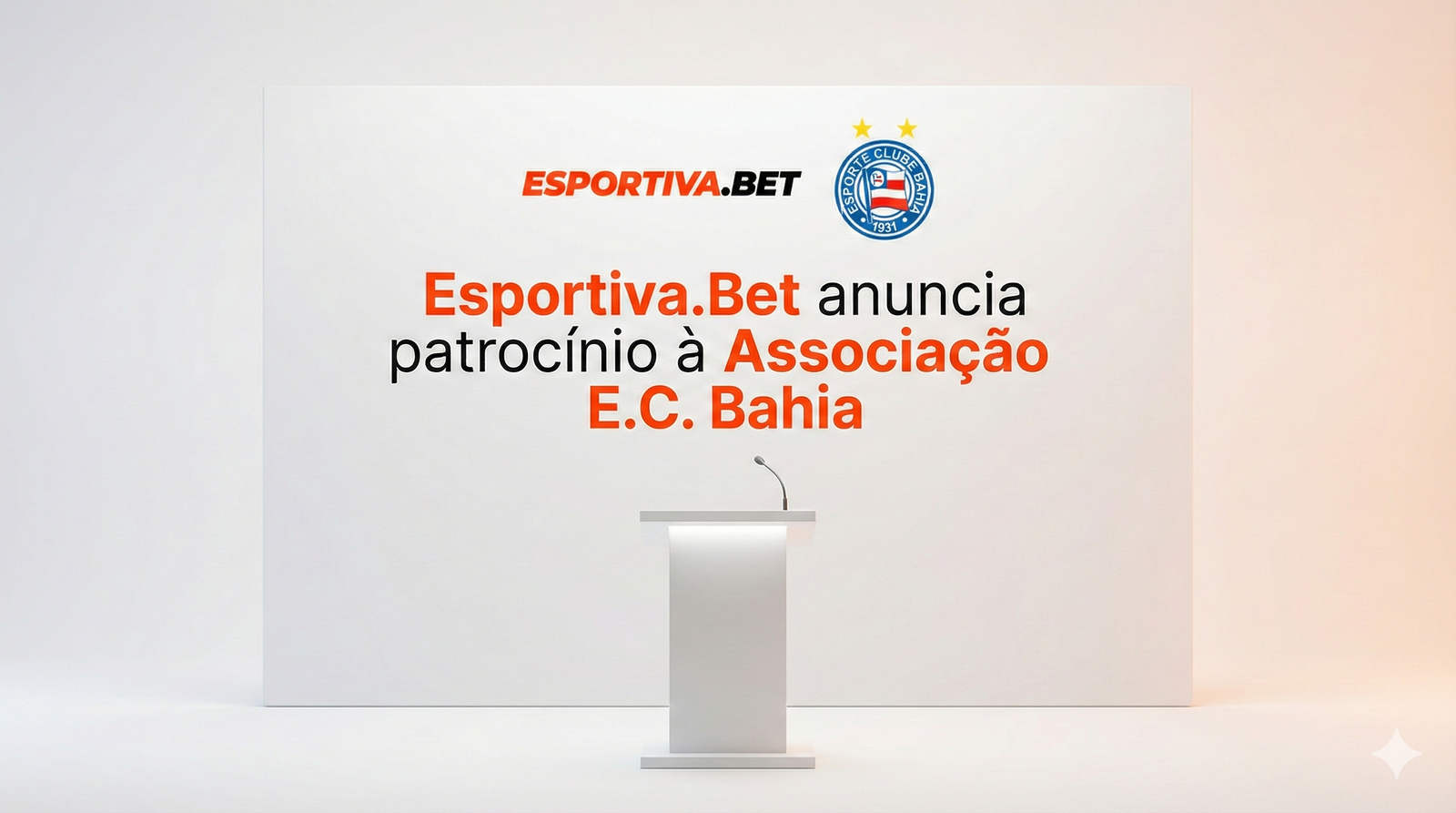 Esportiva Bet Anuncia Patrocínio ao Esporte Clube Bahia
