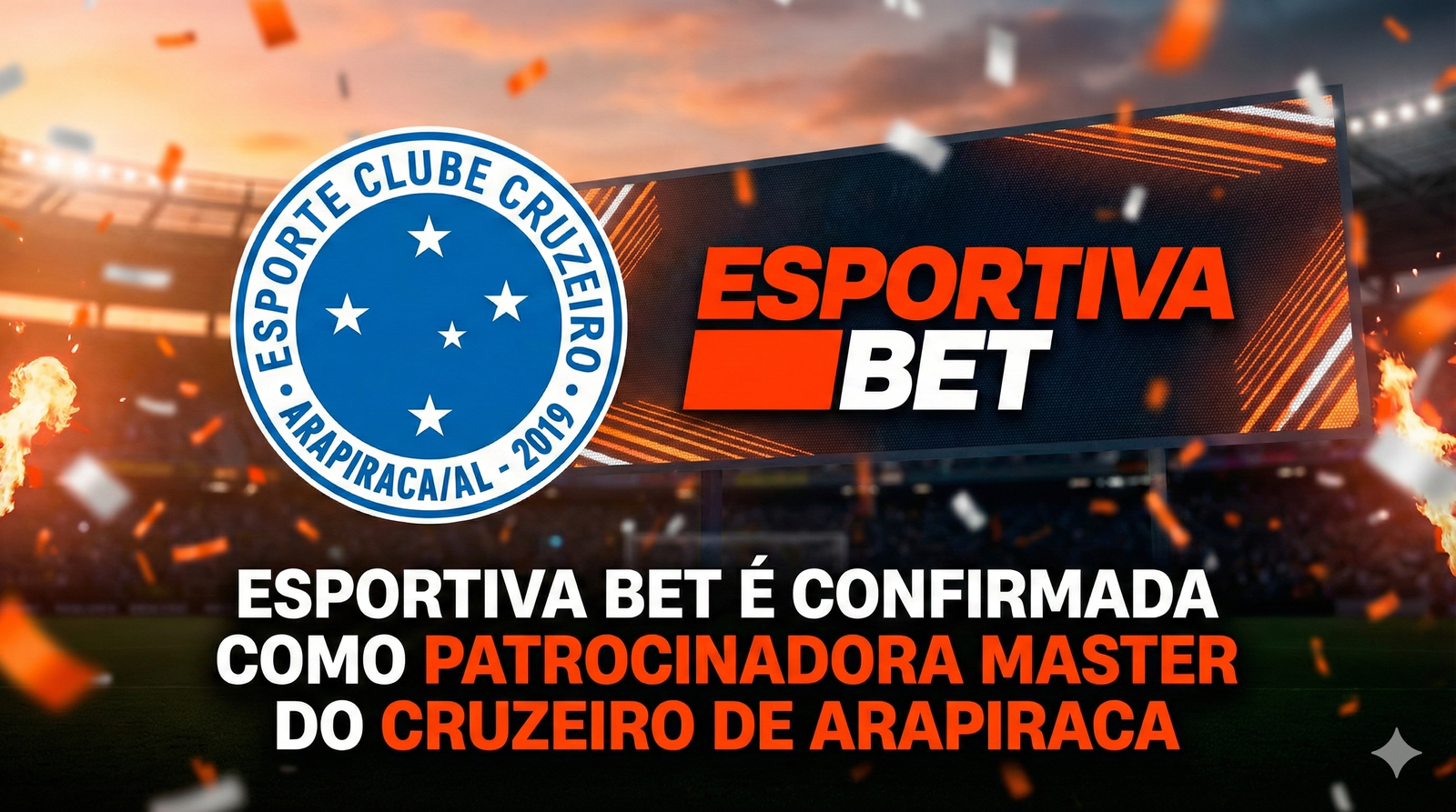 Esportiva Bet é Patrocinadora Master do Cruzeiro de Arapiraca